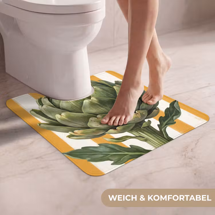 WC Vorleger - Artischocke – Modern – Gemüse - Artisjok - Modern - Groente WCmat U-uitsnede middel