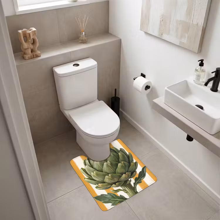 WC Vorleger - Artischocke – Modern – Gemüse - Artisjok - Modern - Groente WCmat U-uitsnede middel