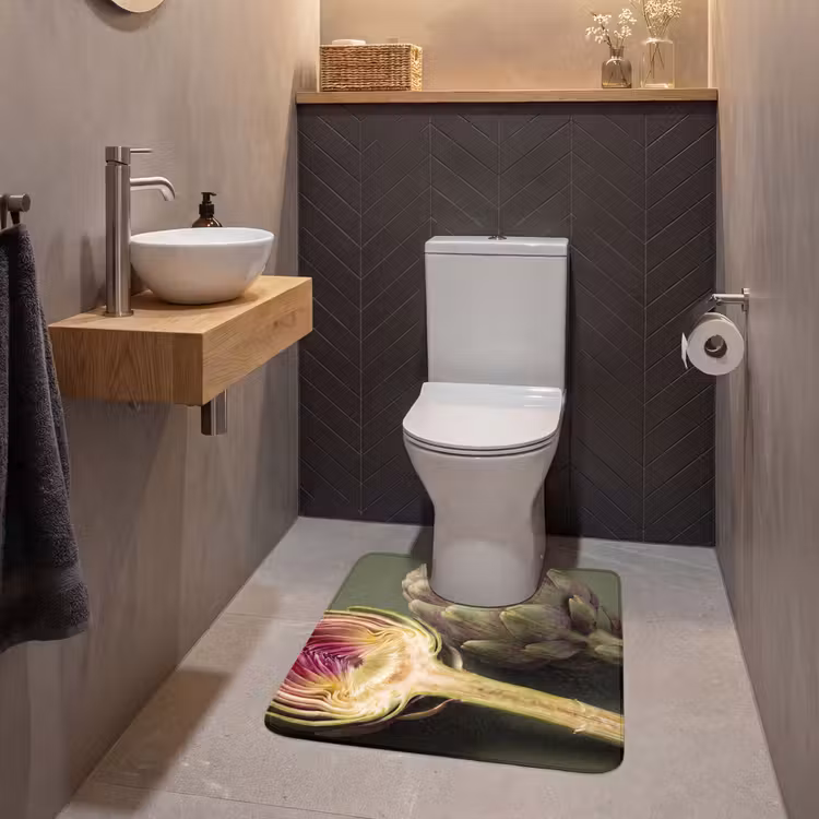 WC Vorleger - Artischocke – Violett – Lebensmittel - Artisjok - Paars - Voedsel WCmat U-uitsnede middel