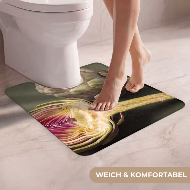 WC Vorleger - Artischocke – Violett – Lebensmittel - Artisjok - Paars - Voedsel WCmat U-uitsnede middel