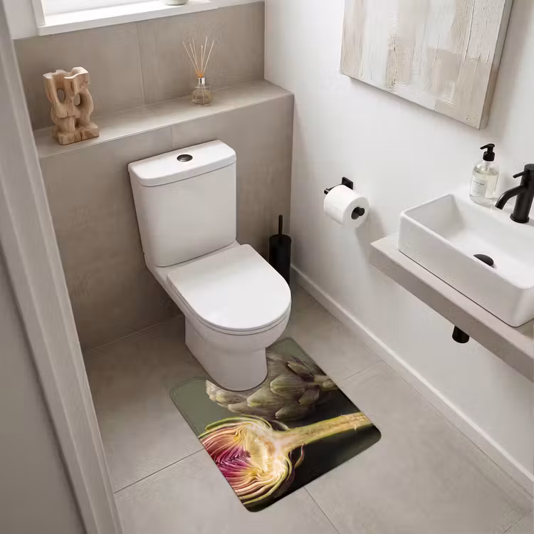 WC Vorleger - Artischocke – Violett – Lebensmittel - Artisjok - Paars - Voedsel WCmat U-uitsnede middel