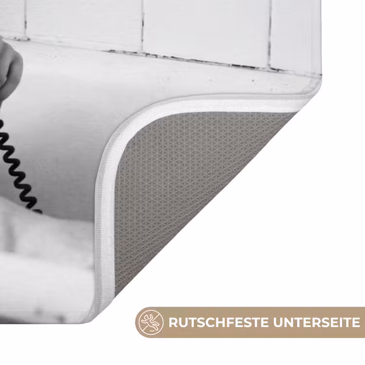 Bad - Vrouw - Zwart - Wit WCmat middel -USP_AntislipDE