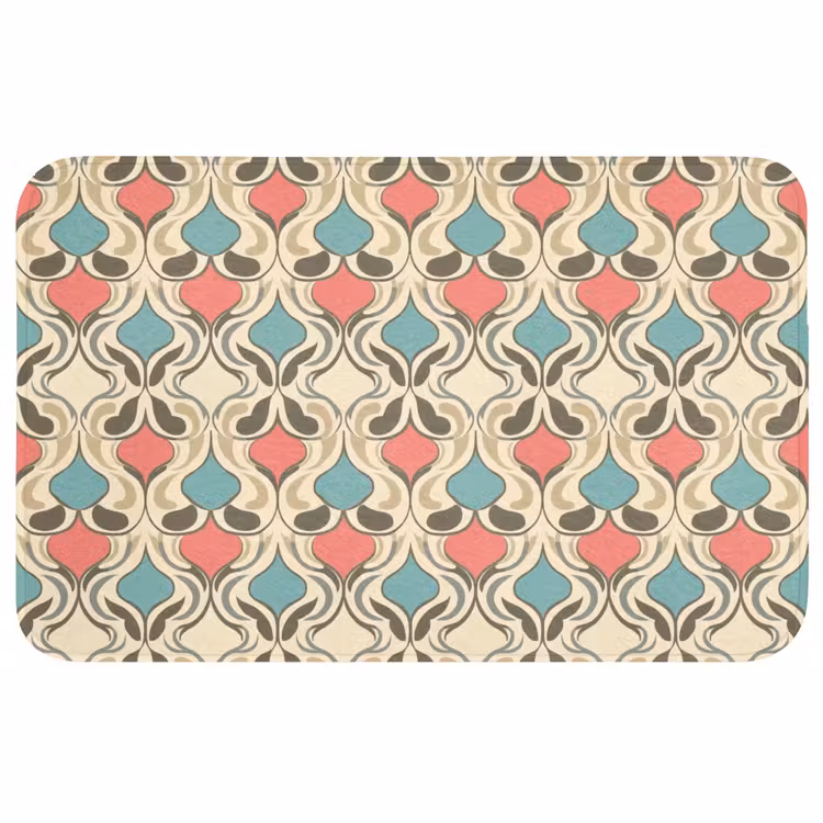 Barok - Retro - Kleurrijk WCmat middel 1009 -3d