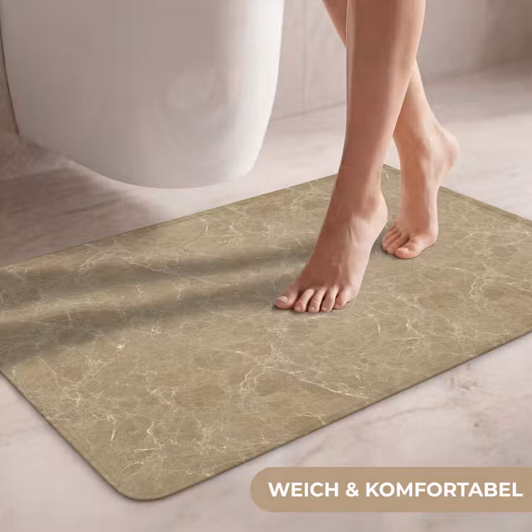 Beige - Marmer - Witte aders WCmat middel 1009 -USP_ZachtDE