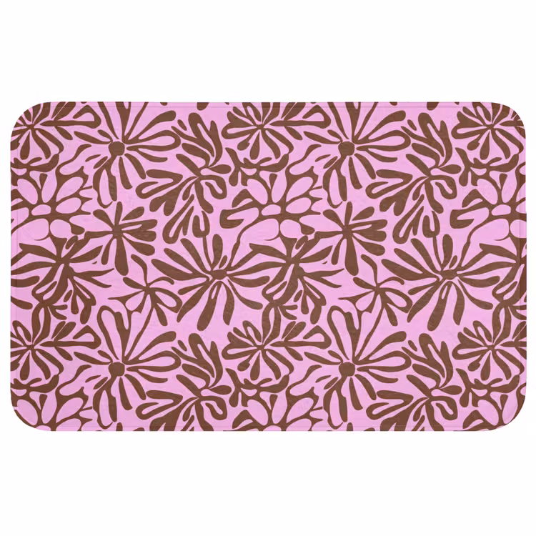 Organisch - Patroon - Roze WCmat middel 1009 -3d