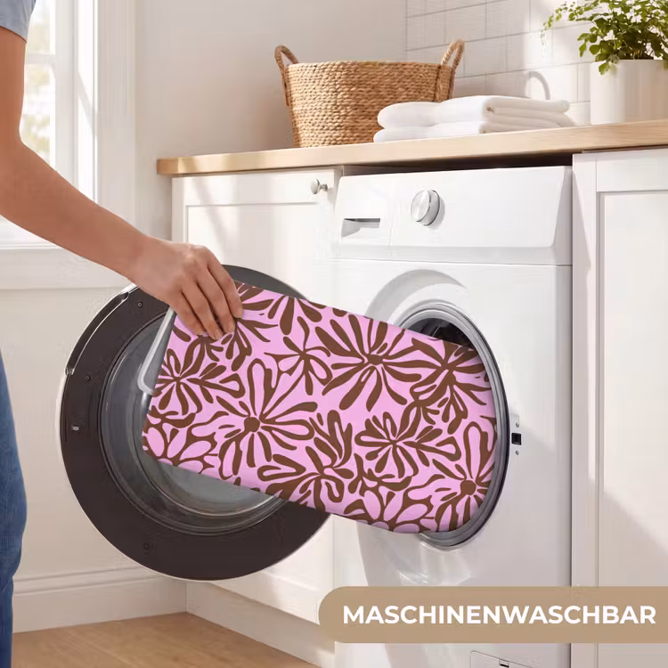 Organisch - Patroon - Roze WCmat middel 1009 -USP_WasbaarDE