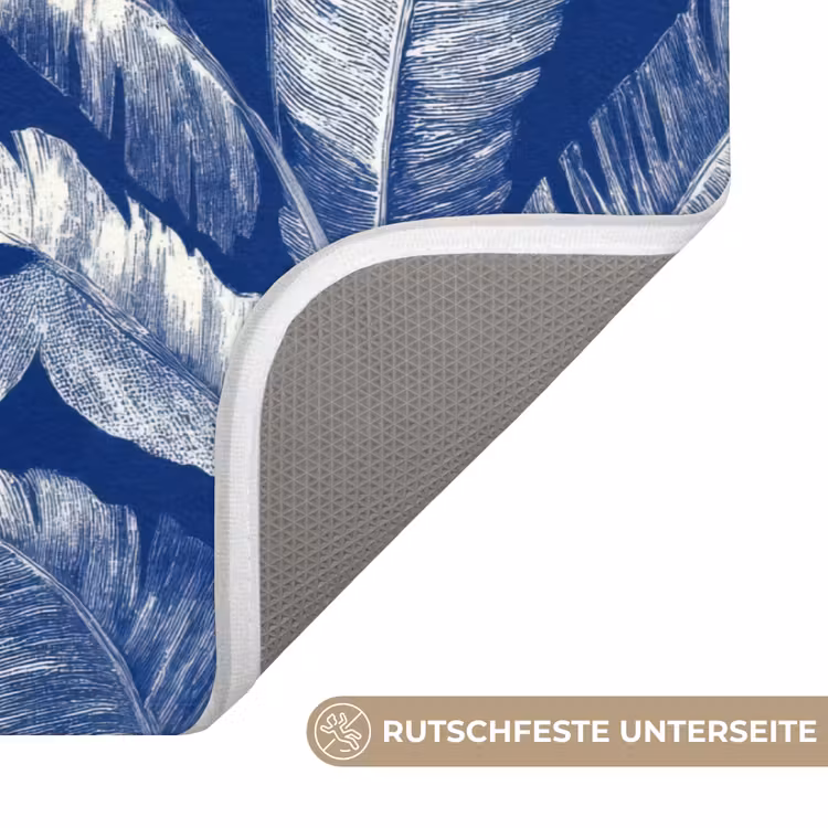 Blad - Palm - Blauw WCmat middel 1009 -USP_AntislipDE
