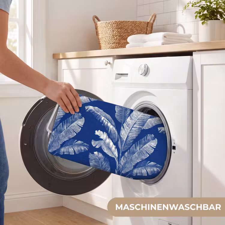 Blad - Palm - Blauw WCmat middel 1009 -USP_WasbaarDE