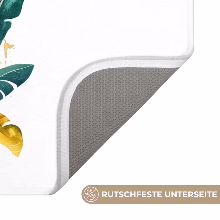 Bladeren - Groen - Tropisch - Goud - Natuur WCmat klein -USP_AntislipDE