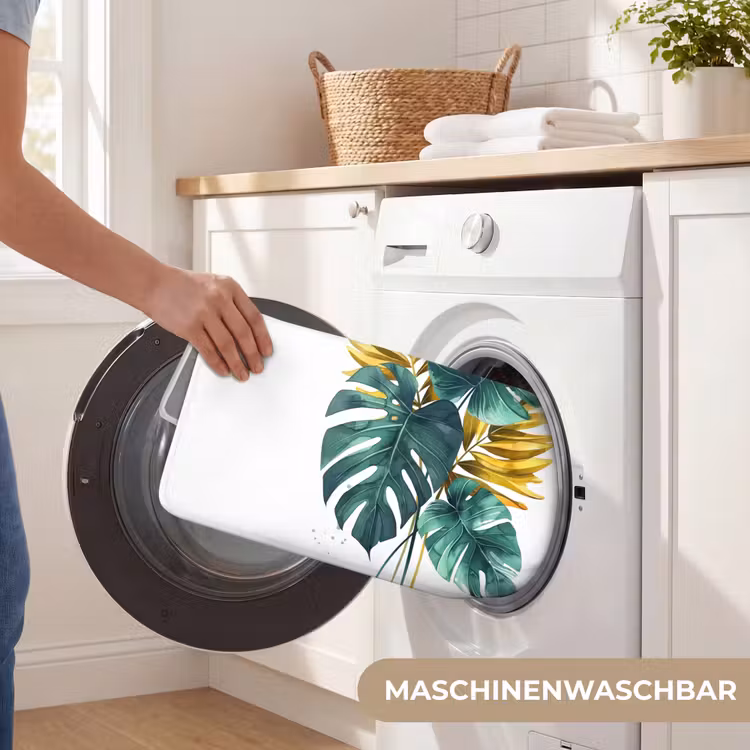 Bladeren - Monstera - Groen - Goud - Modern WCmat klein -USP_WasbaarDE