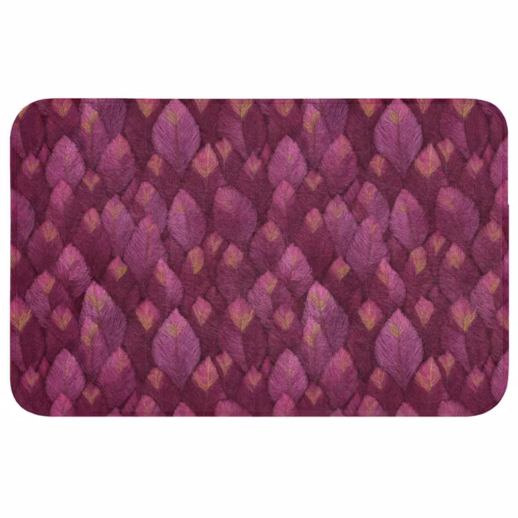 Bladeren - Patroon - Burgundy WCmat middel 1009 -3d