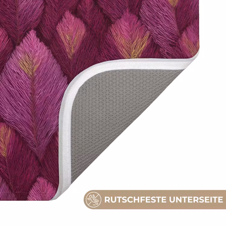 Bladeren - Patroon - Burgundy WCmat middel 1009 -USP_AntislipDE
