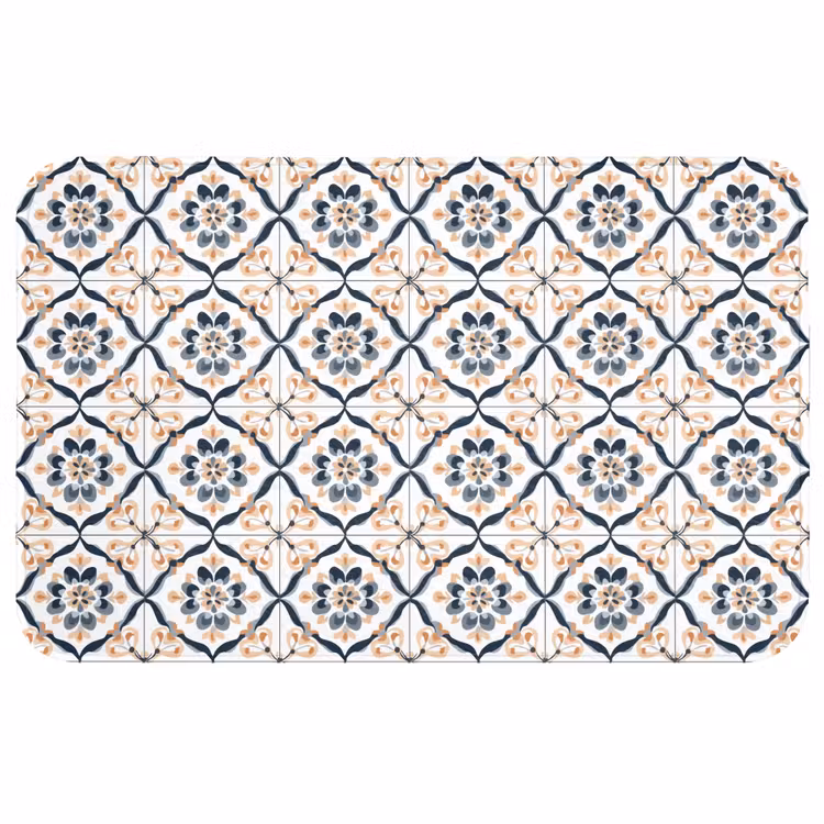 Bladvorm - Patroon - Kleurrijk WCmat middel 1009 -3d
