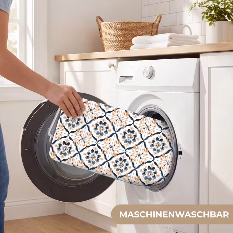 Bladvorm - Patroon - Kleurrijk WCmat middel 1009 -USP_WasbaarDE