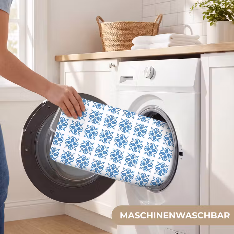 Blauw - Wit - Tegel - Patroon WCmat klein 1009 -USP_WasbaarDE