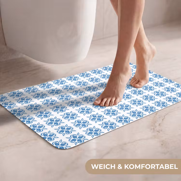 Blauw - Wit - Tegel - Patroon WCmat klein 1009 -USP_ZachtDE