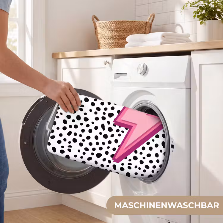 Bliksem - Roze - Stippen WCmat middel -USP_WasbaarDE