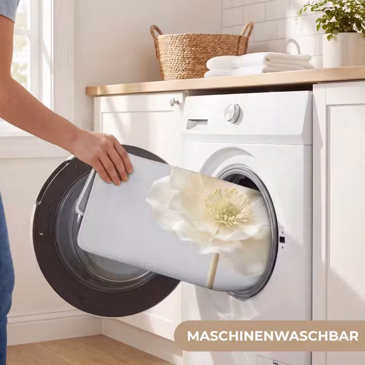 Bloem - Minimalistisch -Wit WCmat middel -USP_WasbaarDE