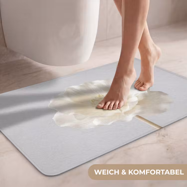 Bloem - Minimalistisch -Wit WCmat middel -USP_ZachtDE