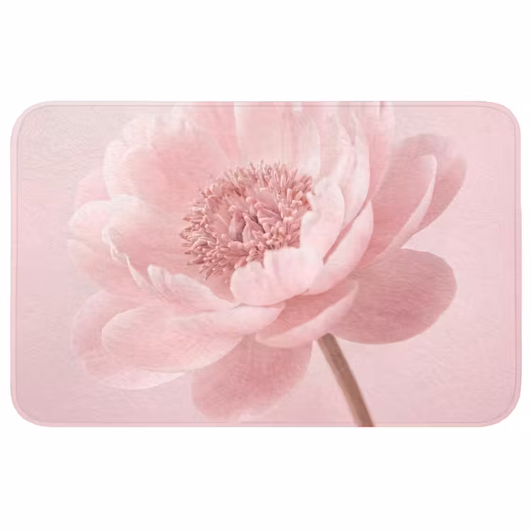 Bloem - Pioenroos - Roze WCmat middel -3d