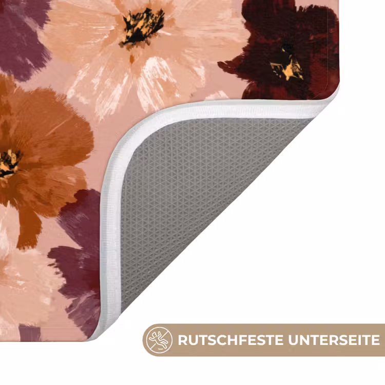 Bloemen - Abstract - Aardetinten WCmat middel 1009 -USP_AntislipDE