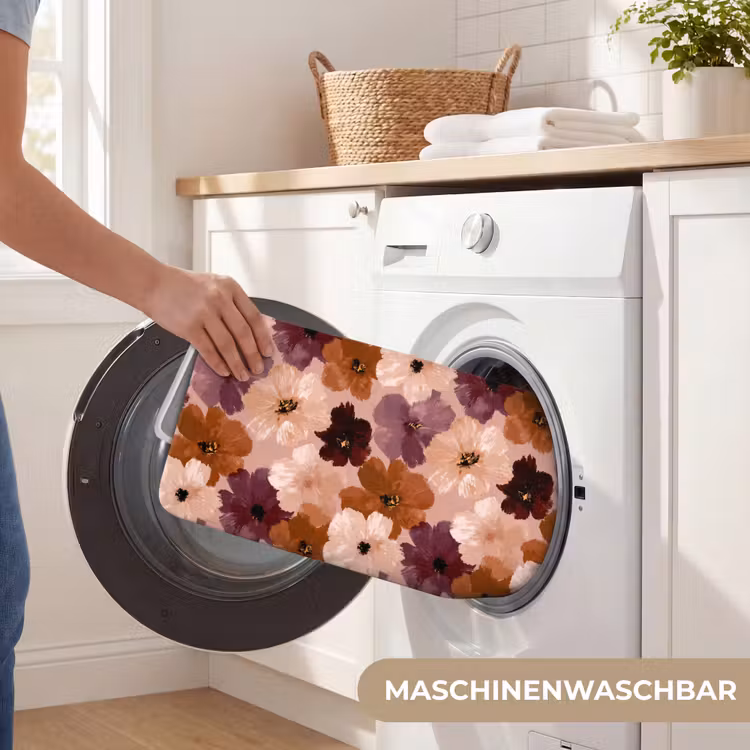 Bloemen - Abstract - Aardetinten WCmat middel 1009 -USP_WasbaarDE