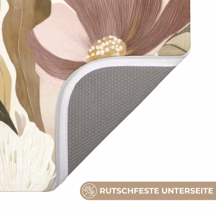 Bloemen - Aquarel - Kleurrijk WCmat middel 1009 -USP_AntislipDE