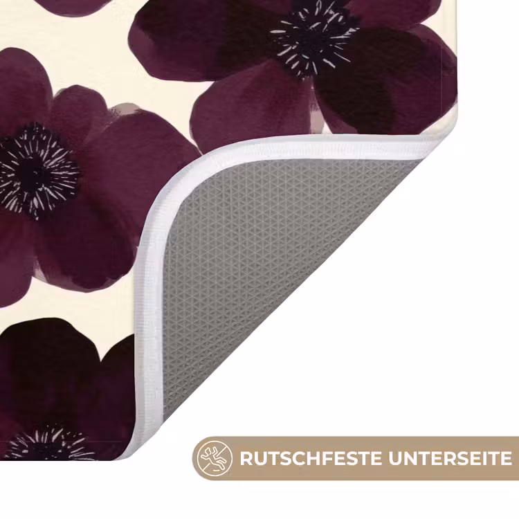 Bloemen - Aquarel - Paars WCmat middel 1009 -USP_AntislipDE