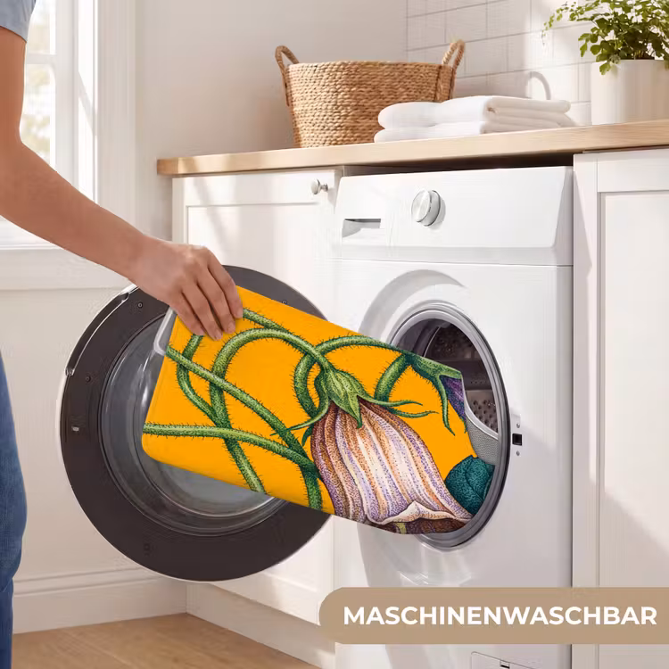 WC Vorleger - Blumen – Botanik – Gelb - Bloemen - Botanisch - Geel WCmat U-uitsnede middel