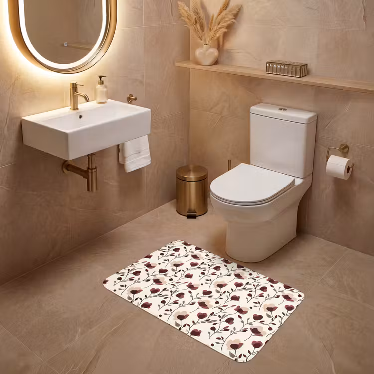 Bloemen - Botanisch - Bordeaux WCmat middel 1009 -sfeer3