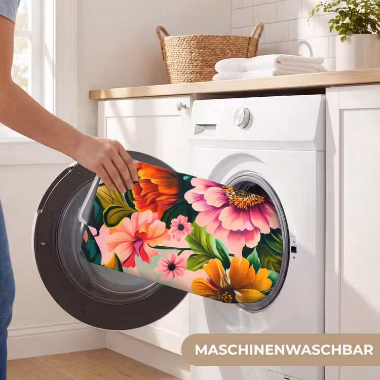 Bloemen - Kleurrijk - Roze WCmat middel -USP_WasbaarDE