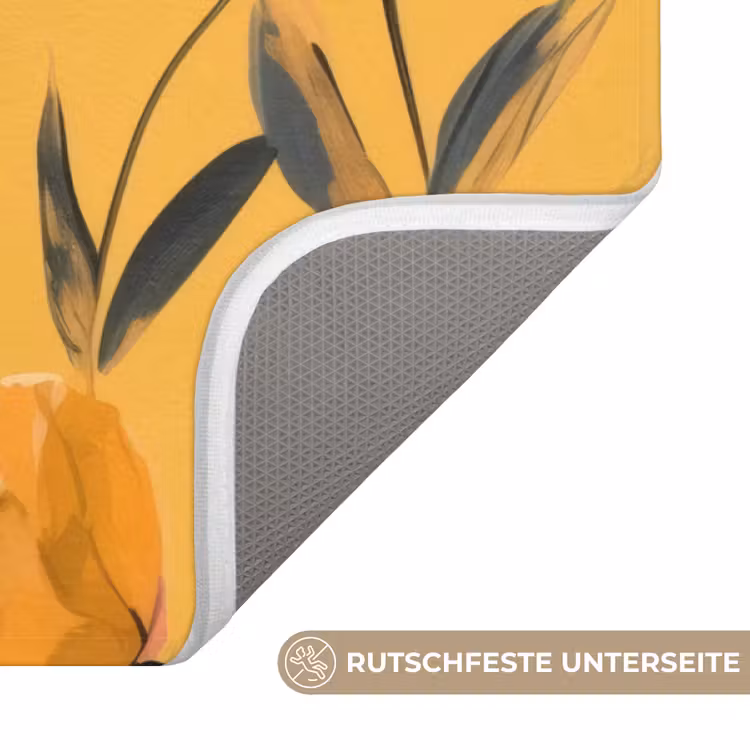 Bloemen - Geschilderd - Geel WCmat middel -USP_AntislipDE