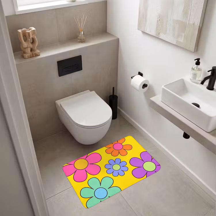 Bloemen - Illustratie - Kleurrijk WCmat middel -sfeer1