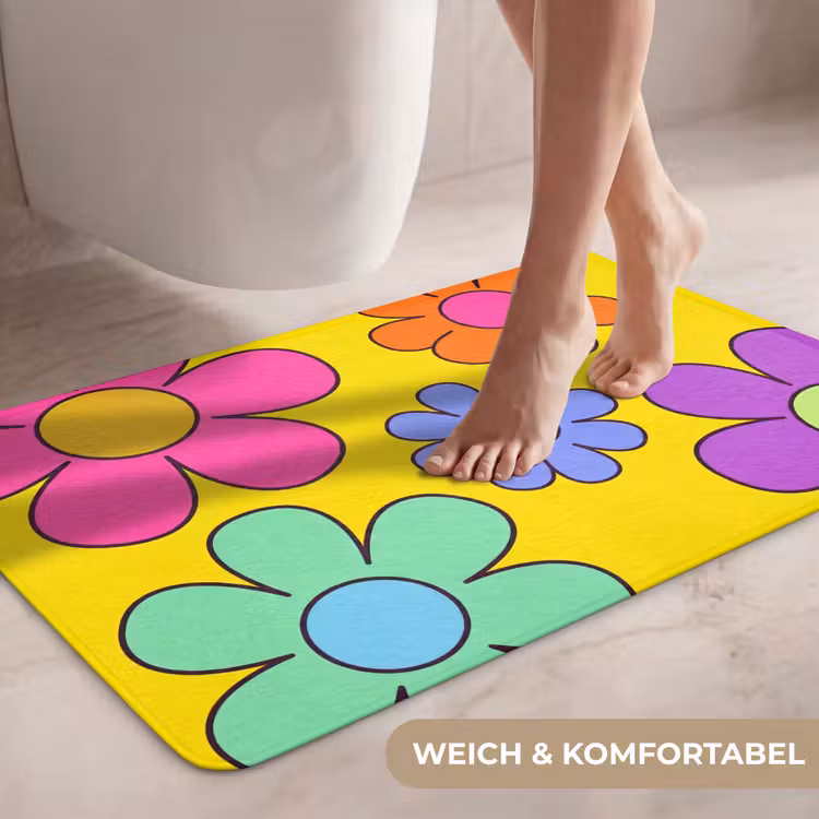 Bloemen - Illustratie - Kleurrijk WCmat middel -USP_ZachtDE