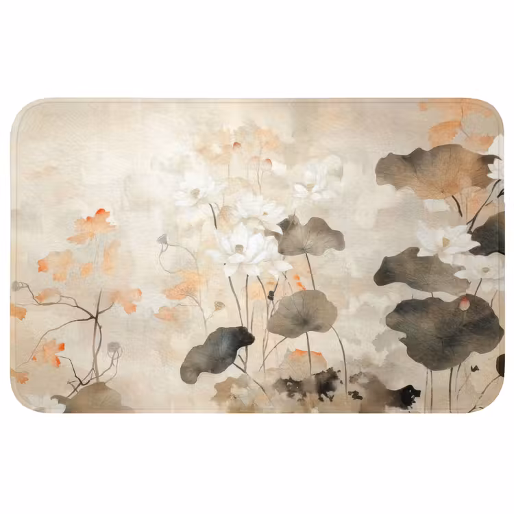 Bloemen - Japandi - Wabi sabi WCmat middel -3d