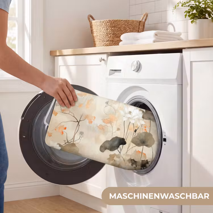 Bloemen - Japandi - Wabi sabi WCmat middel -USP_WasbaarDE