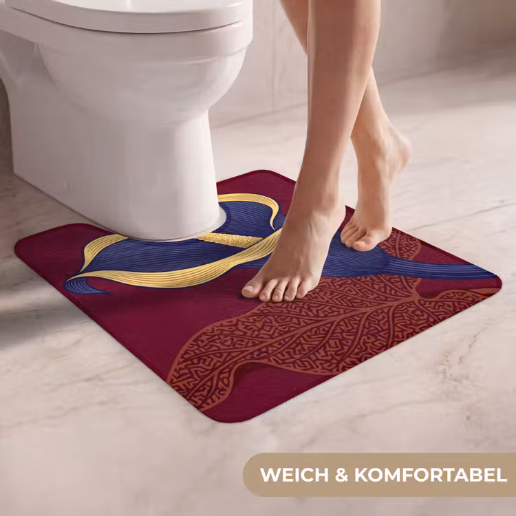 WC Vorleger - Blumen – Modern – Lila - Bloemen - Modern - Paars WCmat U-uitsnede middel