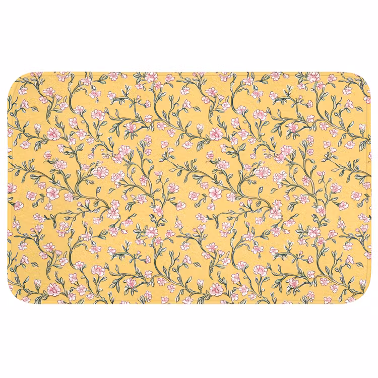 Bloemen - Motief - Geel WCmat middel 1009 -3d