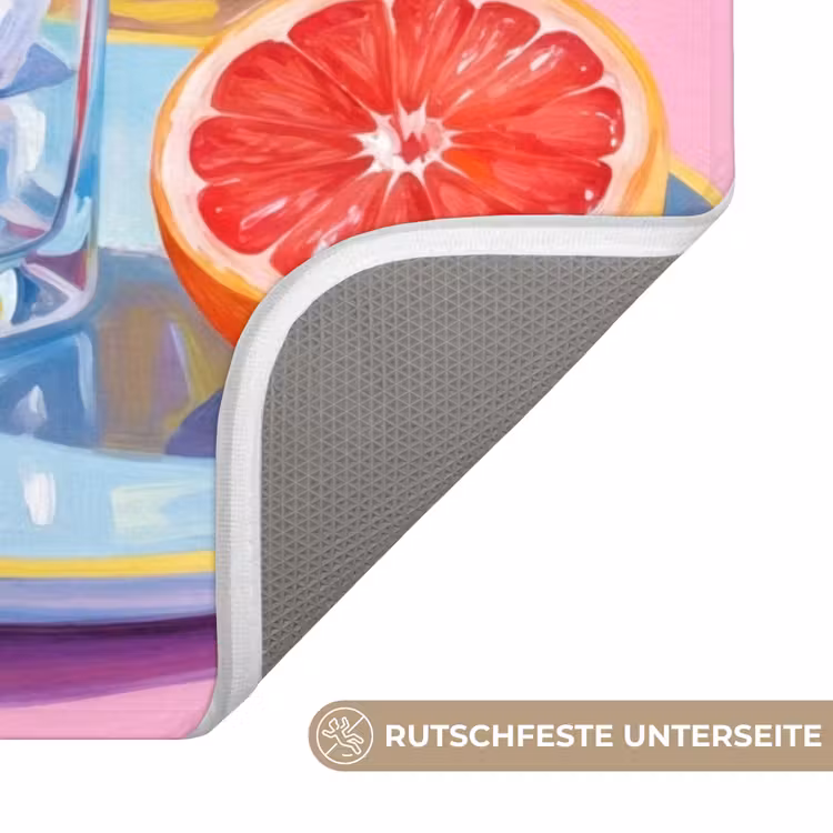 WC Vorleger - Blumen – Rosa – Modern - Bloemen - Roze - Modern WCmat U-uitsnede middel
