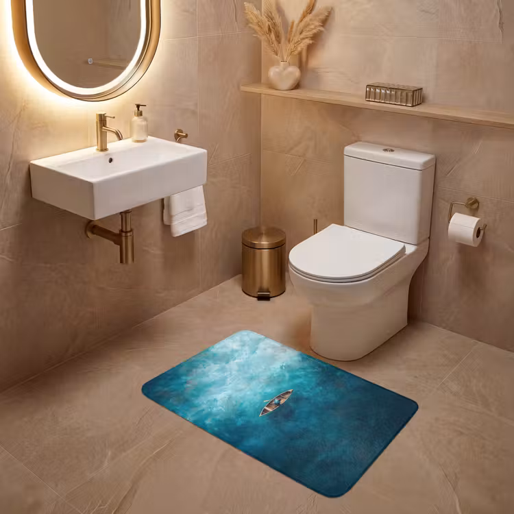 Bootje - Water - Blauw WCmat middel -sfeer3