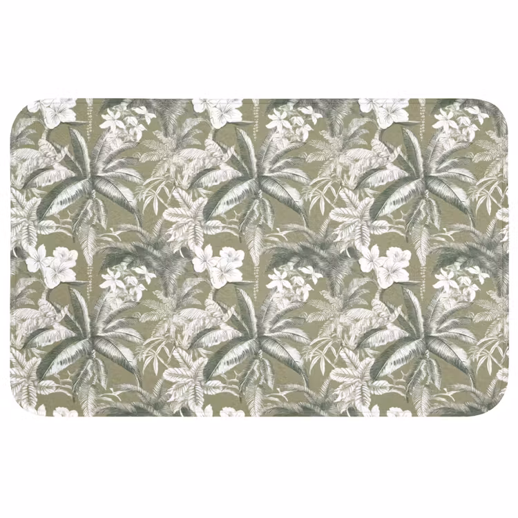Botanisch - Bloemen - Groen WCmat middel 1009 -3d