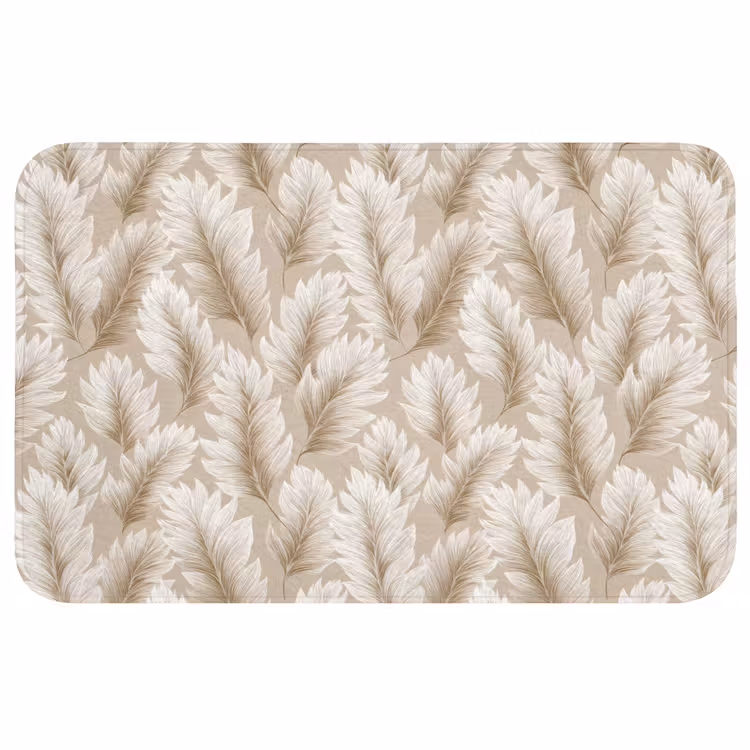 Botanisch - Patroon - Beige WCmat middel 1009 -3d