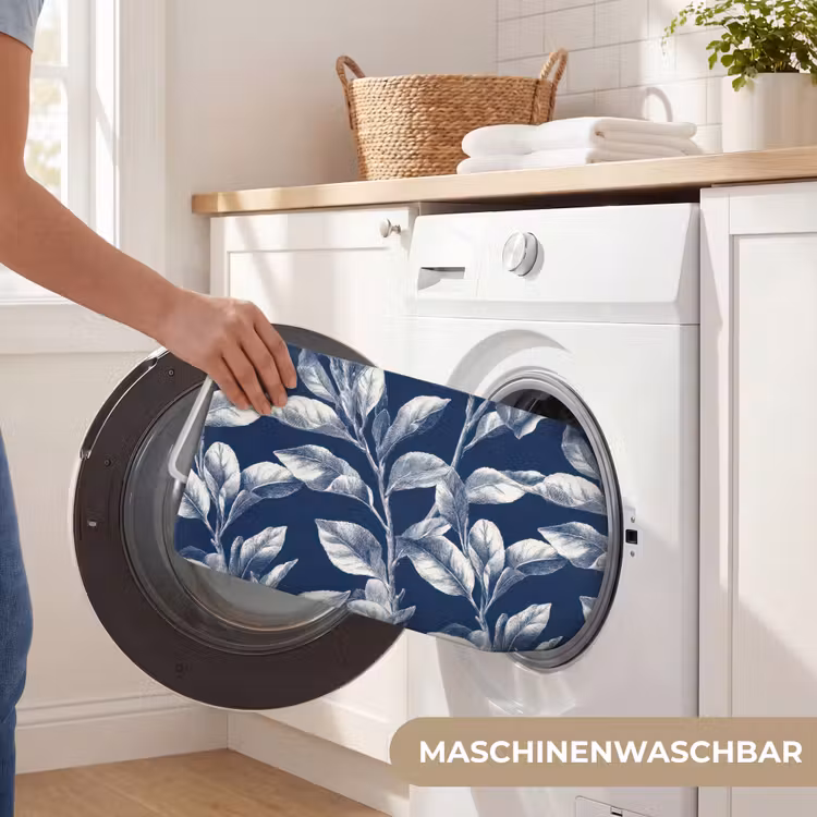 Botanisch - Patroon - Blauw WCmat middel 1009 -USP_WasbaarDE