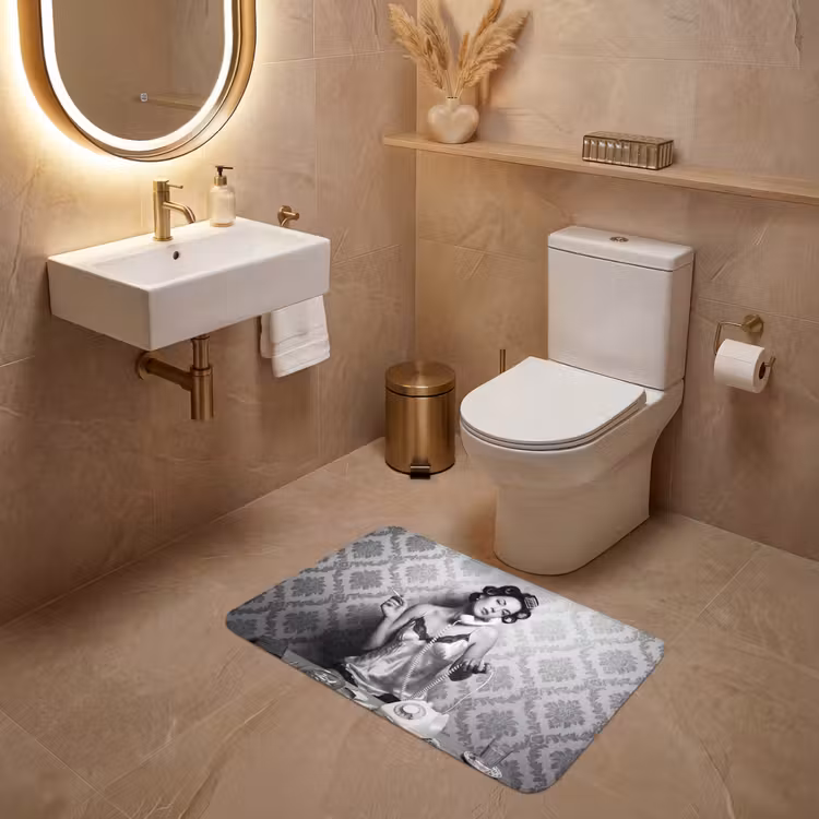 Chic - Vrouw - Zwart - Wit WCmat middel -sfeer3
