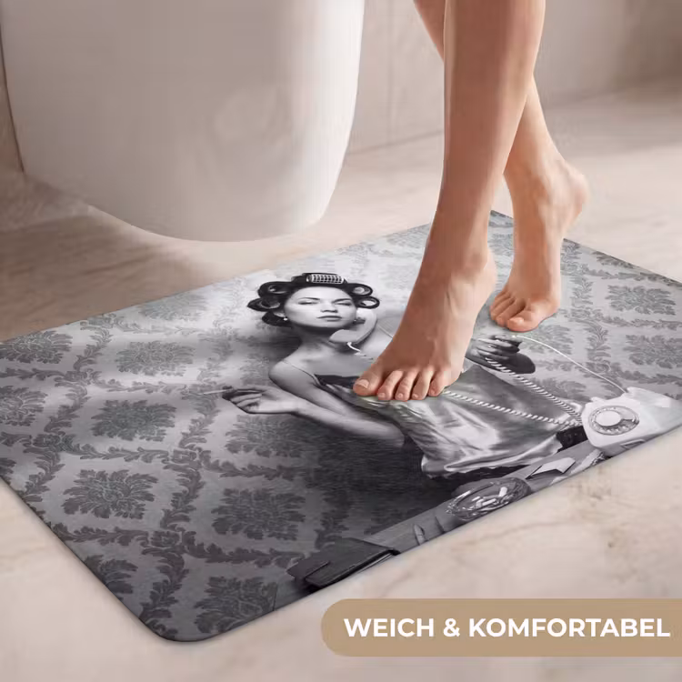 Chic - Vrouw - Zwart - Wit WCmat middel -USP_ZachtDE