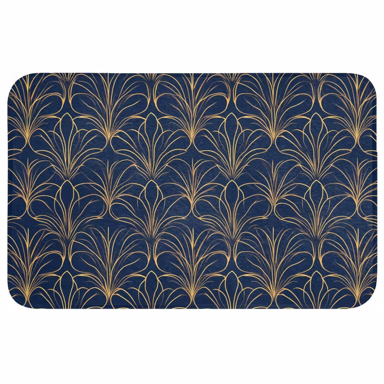 Deco - Waaier - Blauw WCmat middel 1009 -3d