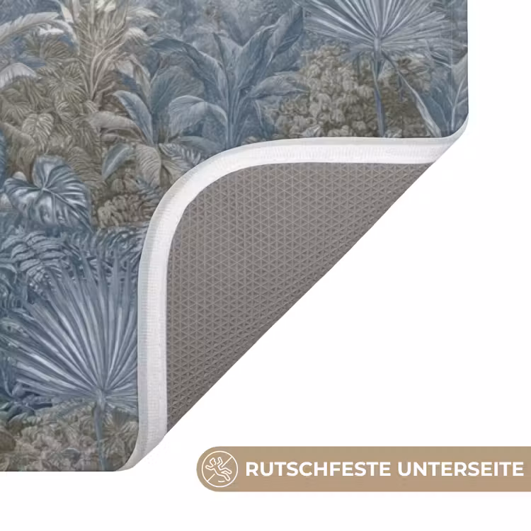 Jungle - Landschap - Blauw WCmat middel -USP_AntislipDE