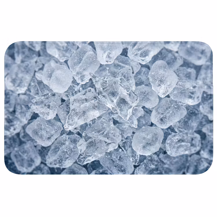 Ijsblokjes - Water - Blauw WCmat middel -3d