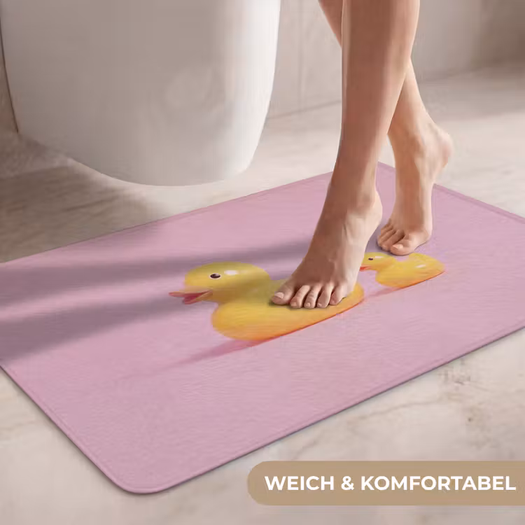 Eendjes - Vrolijk - Roze WCmat middel -USP_ZachtDE