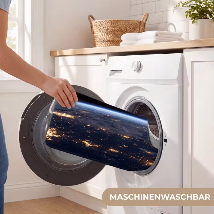 WC Vorleger - Erde – Nacht – Weltraum - Aarde - Nacht - Ruimte WCmat U-uitsnede middel